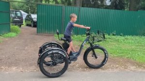 Обзор, тест и катание на 3-колесном FAT электровелосипеде GreenCamel Трайк-F (1000W 48V 20Ah).