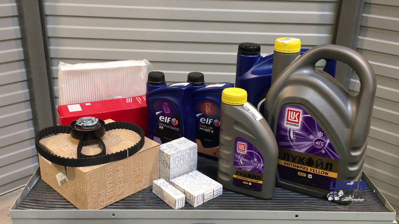 Регламент технического обслуживание Renault Logan 2 с мотором K7M (1.6 8V) смотреть онлайн