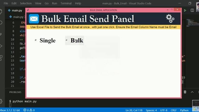How to send Multiple Emails in Python | GUI Tkinter #Part1 #Webcode смотреть онлайн