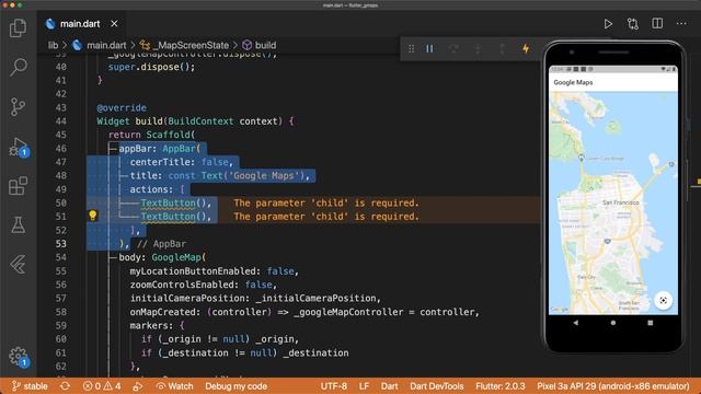 Flutter Google Maps API Tutorial | Markers, Polylines, & Directions API смотреть онлайн
