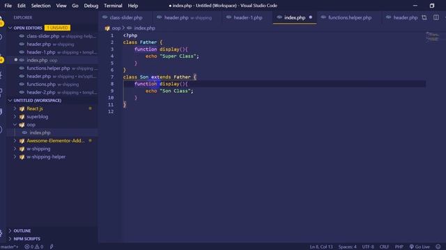 Bangla Object Oriented PHP Part-15 (Method Overriding) смотреть онлайн