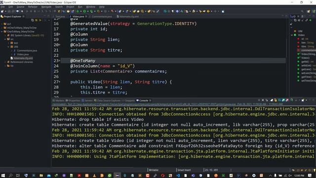 6- ManyToOne OneToMany UNI Hibernate Tutorial for Beginners #Darija 2021 смотреть онлайн