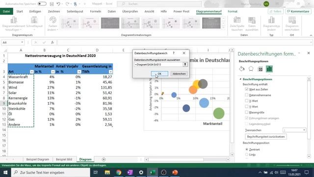 Blasendiagramme in Excel einfach erstellen ( verschiedene Designs) смотреть онлайн