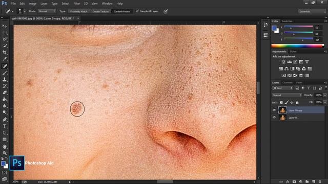 How To Use The Spot Healing Brush Tool Photoshop 2022 | How to remove in photoshop смотреть онлайн