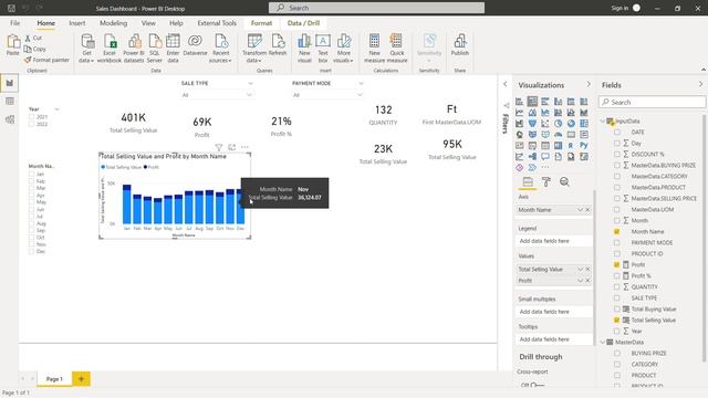 Sales Dashboard in Power BI | Power BI Dashboard смотреть онлайн