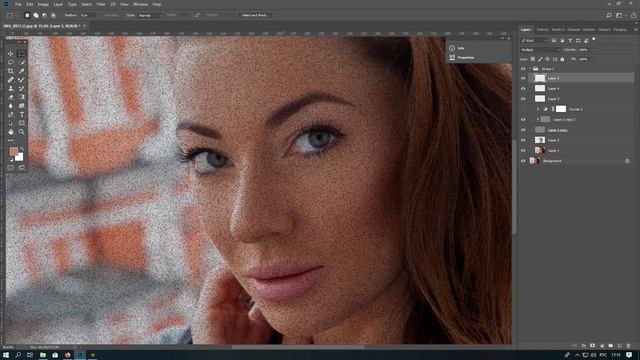 Ретушь кожи с помощью частотного разложения. Frequency Separation in Photoshop. смотреть онлайн