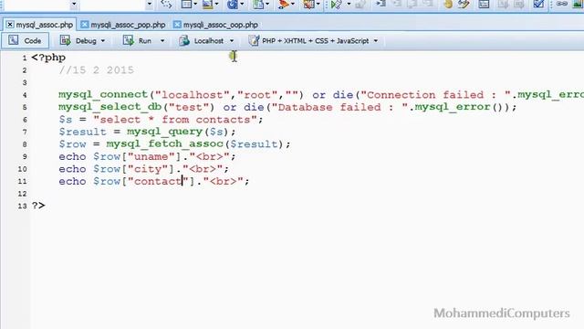 04 MySQLi PHP Tutorial - Display Records - mysql_fetch_assoc function - Hindi смотреть онлайн