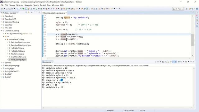 Java Tutorial Lesson 0003s - Java Coding using Object Datatype methods - short version смотреть онлайн