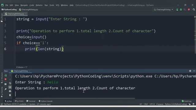 Python Program to Count Number Of Character In String | Python String Count | Len Function смотреть онлайн