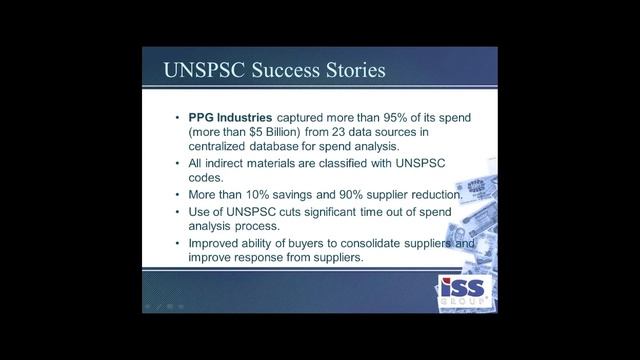 12 September 2013 | How to reduce MRO Spend via UNSPSC Analytics смотреть онлайн