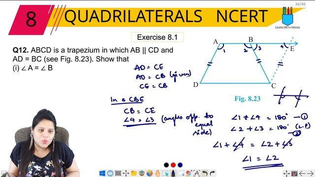 Class 9 Maths | Chapter 8 | Exercise 8.1 Q12 | Quadrilaterals | NCERT смотреть онлайн