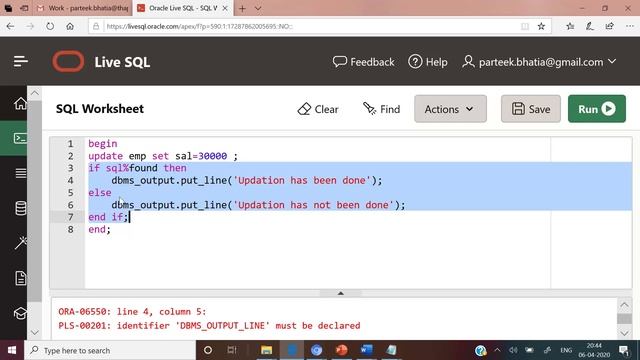Demonstration of Implicit Cursor смотреть онлайн
