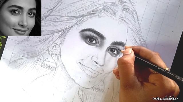 Portrait Sketch Of Beautiful Pooja Hegde? -Part I смотреть онлайн