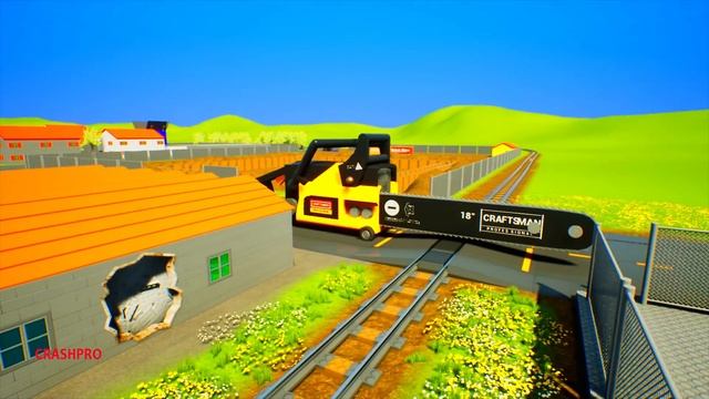 Stop The Train Giant Chainsaw - Brick Rigs Gameplay - Ultimate Car Destruction смотреть онлайн