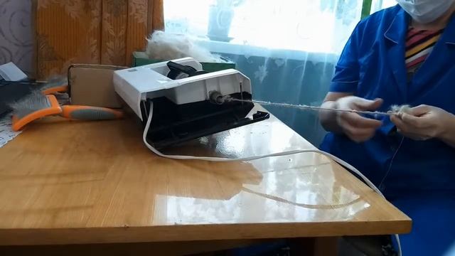 Как прясть пух на электропрялке смотреть онлайн