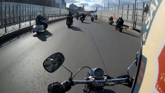 Открытие мотосезона 2017 СПб. Yamaha virago 535 в колонне. Часть 2 смотреть онлайн