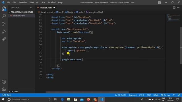 How To Find State, City, and Place Latitude and Longitude Using Google API In jQuery and JS смотреть онлайн