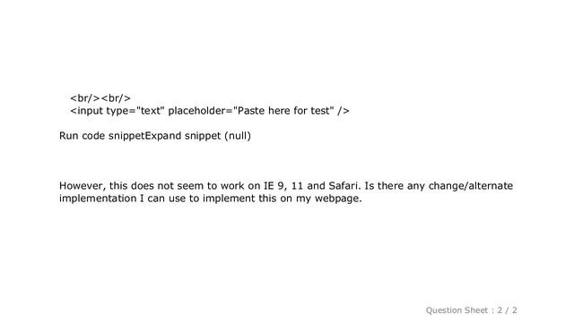 HTML : Copy to clipboard option for IE9, IE11 and Safari смотреть онлайн