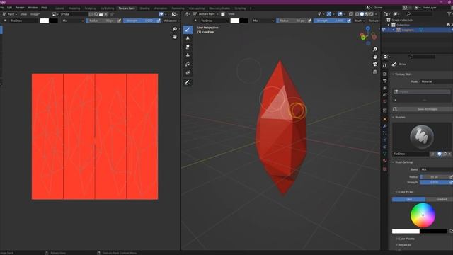 Магический Кристалл призывателя монстров для игры Sapper Defense. 3D моделирование в Blender 3D. смотреть онлайн