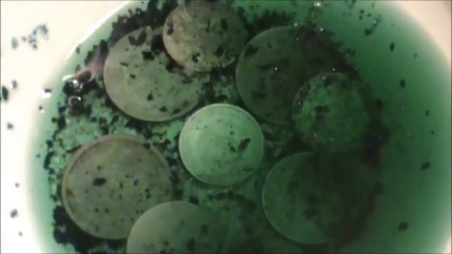 Чистка щитовиков.Чистка медно никелевых монет.Старый лучший способ чистки. смотреть онлайн