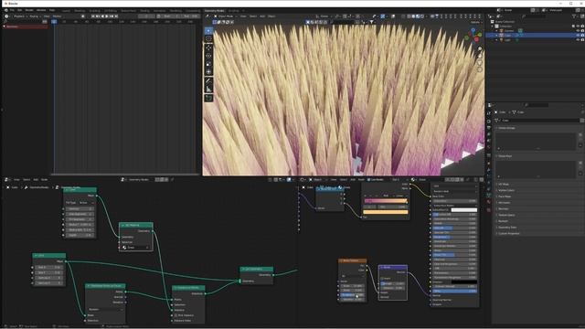 Animated Alien Grass Blender 3.0 Geometry Nodes смотреть онлайн