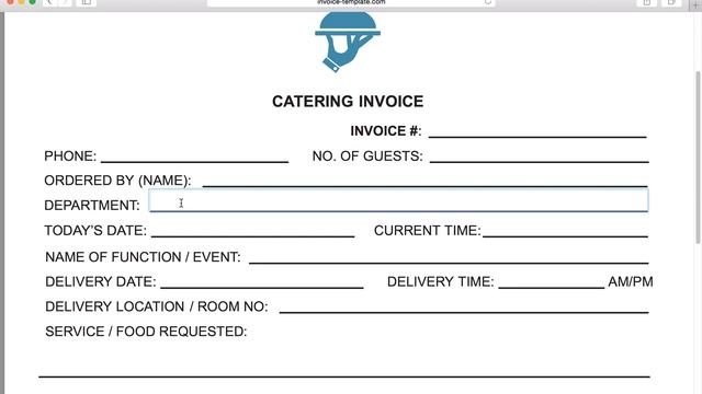 Make a Catering (Food) Service Invoice | PDF | Word | Excel смотреть онлайн