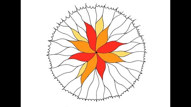 Рисуем и раскрашиваем спонтанную мандалу. Повтор. смотреть онлайн