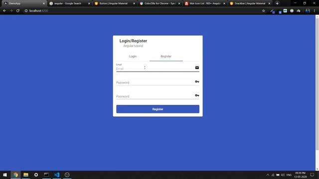 Login Register Angular 9 with Angular Material Design смотреть онлайн