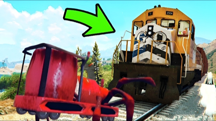 СМОЖЕТ ЛИ ЧУ ЧУ ЧАРЛЬЗ ОСТАНОВИТЬ ПОЕЗД в ГТА 5! Train Choo Choo Charles и ОБЗОР МОДА в GTA ИГРЫ