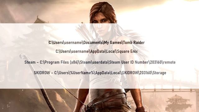 Tomb Raider Путь к сохранениям save game location смотреть онлайн