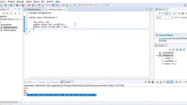 Java-5-tutorial Modifiers(public, private,protected,default) смотреть онлайн