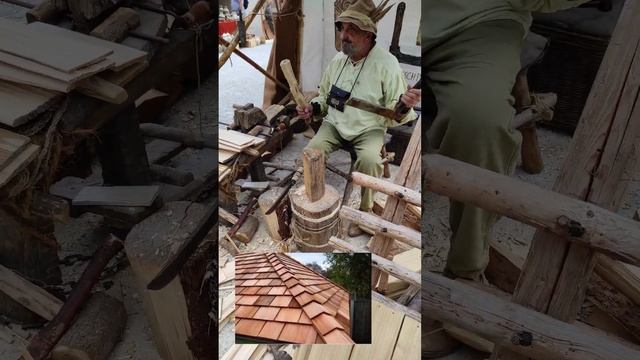 Ремесло в средневековье. Изготовление деревянной черепицы (дранки) смотреть онлайн