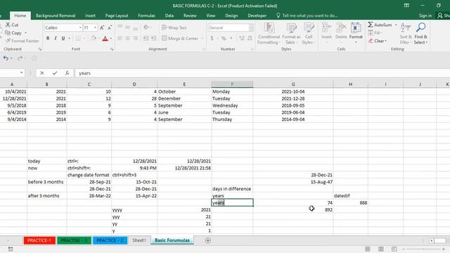 #Basic #formulas C-2 #excel смотреть онлайн