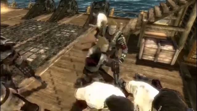 PIRATE SHIP BATTLE! - skyrim machinima смотреть онлайн