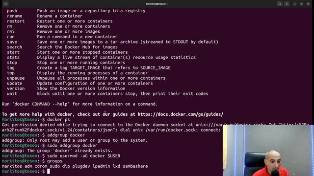 [CODEJAUS] - TUTORIAL - Instalacion de docker Ubuntu 22.10 para ejecutarlo como normal user NON ROO смотреть онлайн