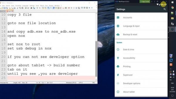 connect android studio to nox player