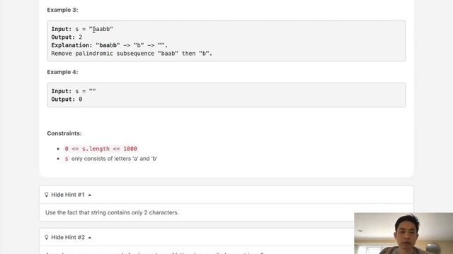 Leetcode - Remove Palindromic Subsequences (Python) смотреть онлайн