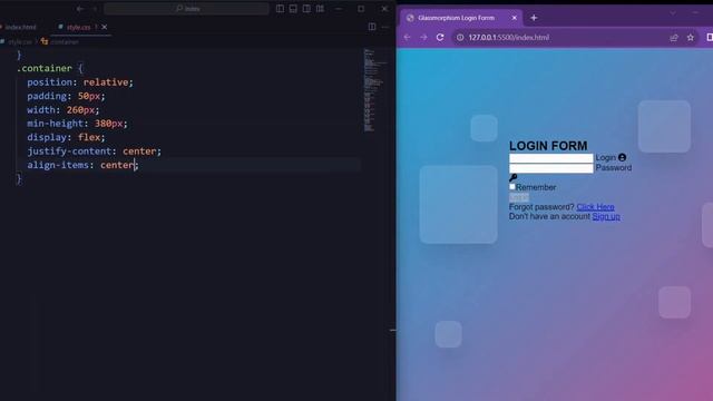 Glassmorphism Login form Using HTML CSS & JavaScript | Animated Login Form смотреть онлайн
