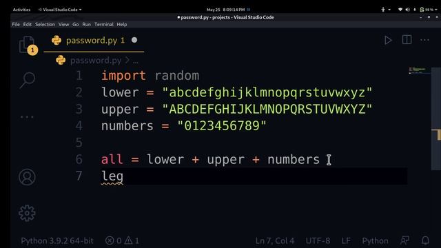 Generate Password using python | Mini-Project With python смотреть онлайн
