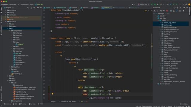 45th DevLog: Building a Browser-Based Game with Laravel 8, React JS, and TypeScript, getting logs смотреть онлайн