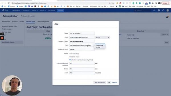 Jira GitLab GitLab integration demo by Move Work Forward