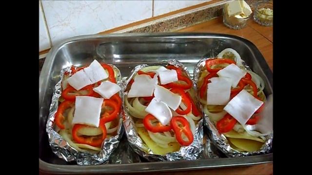 Картофель, запеченный с беконом и сыром смотреть онлайн