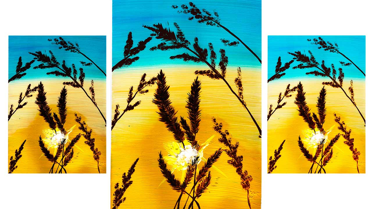 Как нарисовать солнечный пейзаж. Рисуем летний пейзаж. Правополушарное рисование. смотреть онлайн