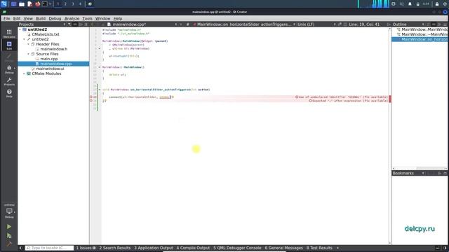 Horizontal Slider In C++. QT.