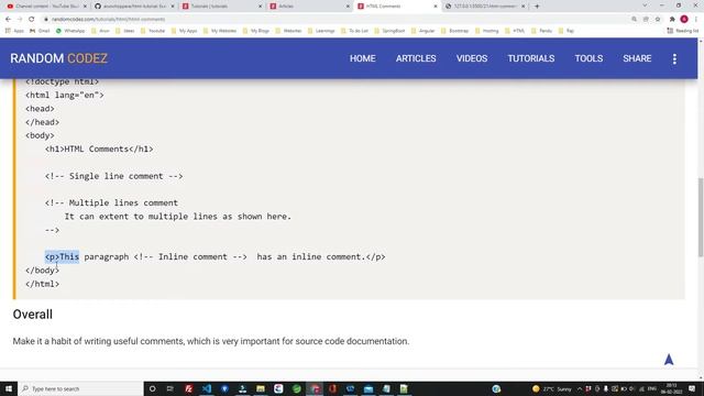 HTML Tutorial - 18 - Comments смотреть онлайн