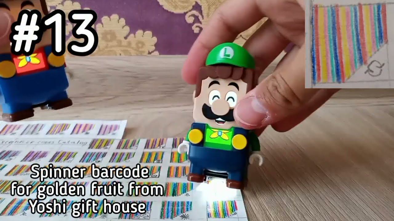 Spinner barcode for golden fruit from Yoshi gift house (Lego Super Mario Peach 2022 sets) Part 13 смотреть онлайн