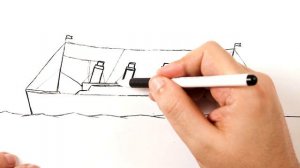 How to draw a Titanic easy