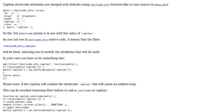 Wordpress: How best to apply do_shortcode in media.php for captions? смотреть онлайн