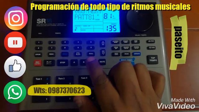 Alesis SR 18, Drum machine, como programar caja de ritmos, programación Alesis, tutorial Alesis смотреть онлайн