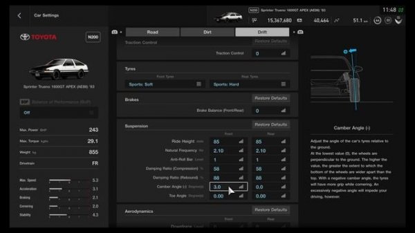Toyota AE86 Drift tune tutorial